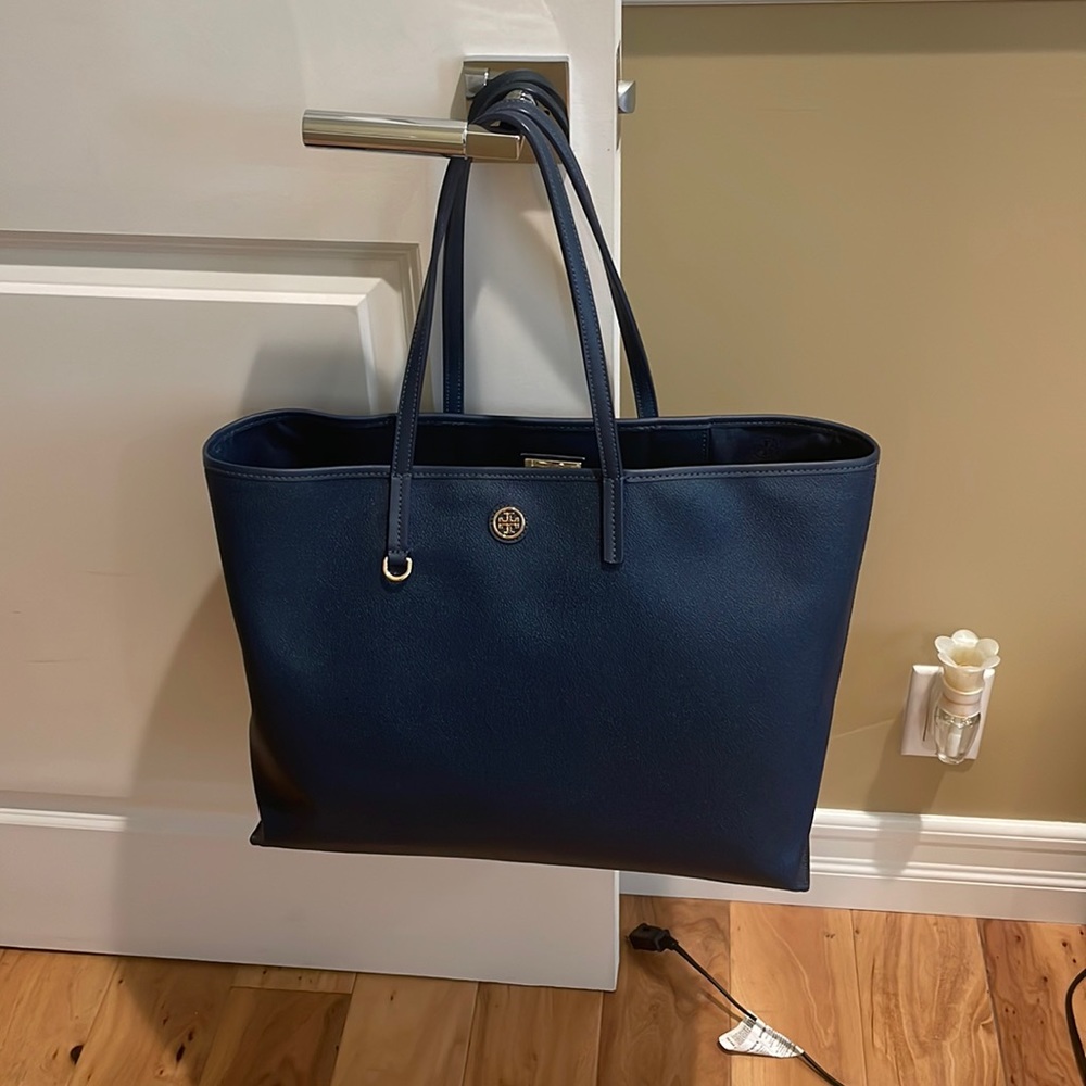 Tory Burch Navy Tote w/ Dust Bag